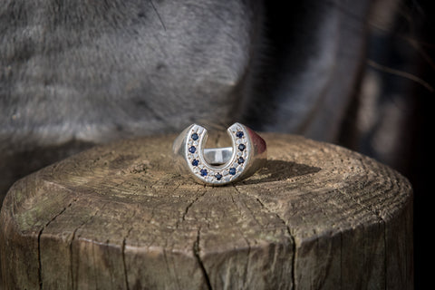 Horse Shoe Ring - Sterling Silver - Men's