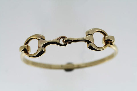 Snaffle Bit Bangle - 9ct Gold - Medium - 2 Tone