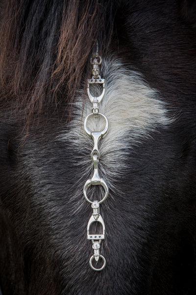 Snaffle Bit and Stirrup Bracelet - Sapphires
